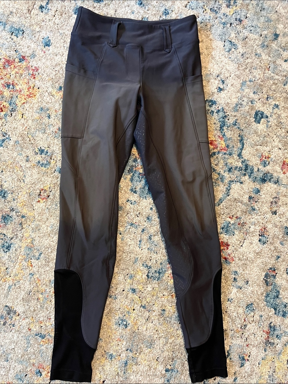 High-Rise Black Performance Riding Leggings